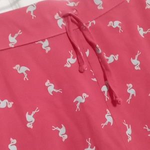 Flamingo print knit shorts VTG Kmart